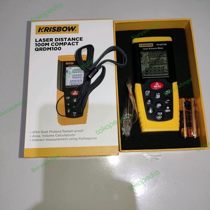 Berkualitas Meteran Laser Krisbow 100M 10106768 New
