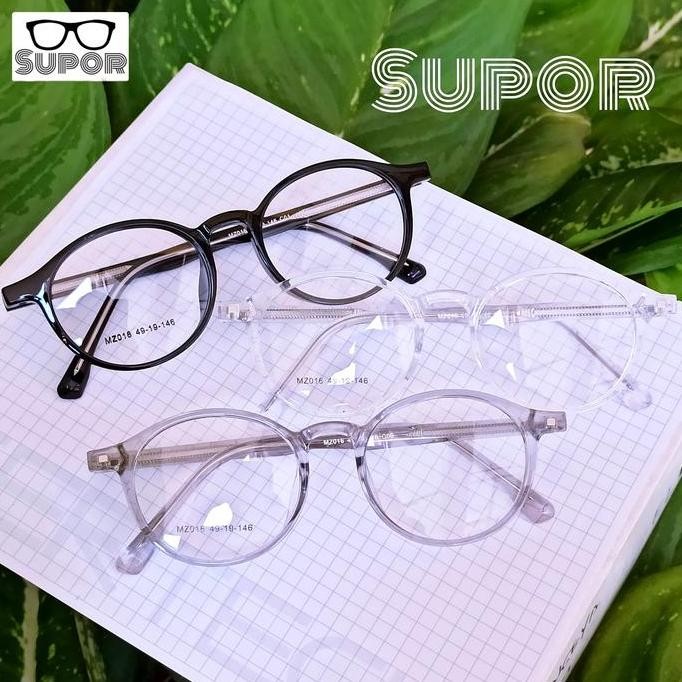 Ff200 Frame Kacamata Pria Wanita Acetate Minus Tinggi Unisex Bulat