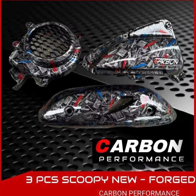 Promo PAKET CARBON SCOOPY NEW CARBON FORGED 3 PCS 2021-2024 / paket Paket carbon forged scoopy new 2
