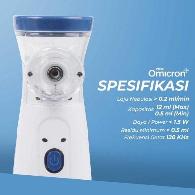 TaffOmicron Nebulizer Uap Nebu Portable Inhaler Uap Obat Terapi Pernapasan Asma Anak Dewasa - W302 N