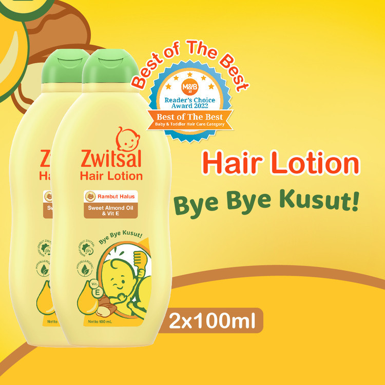Zwitsal Hair Lotion Sweet Almond Oil & Vit E 100ml x 2