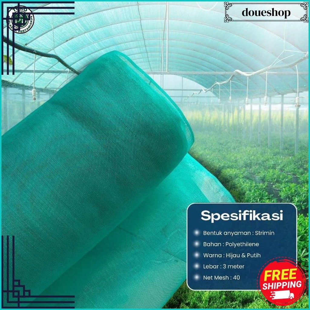 Insect Net Lebar 1 Meter - Jaring Penghalang Serangga Greenhouse - Jaring Kasa Insect Net Bisa Cod