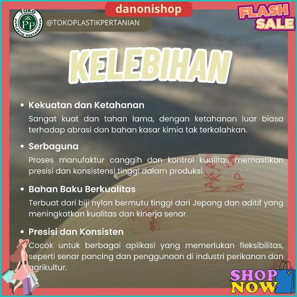 Senar Cap Ikan Kakap  Ukuran 1000 (70)  Per Roll /Tali Senar Pancing / Senar Layangan Cod