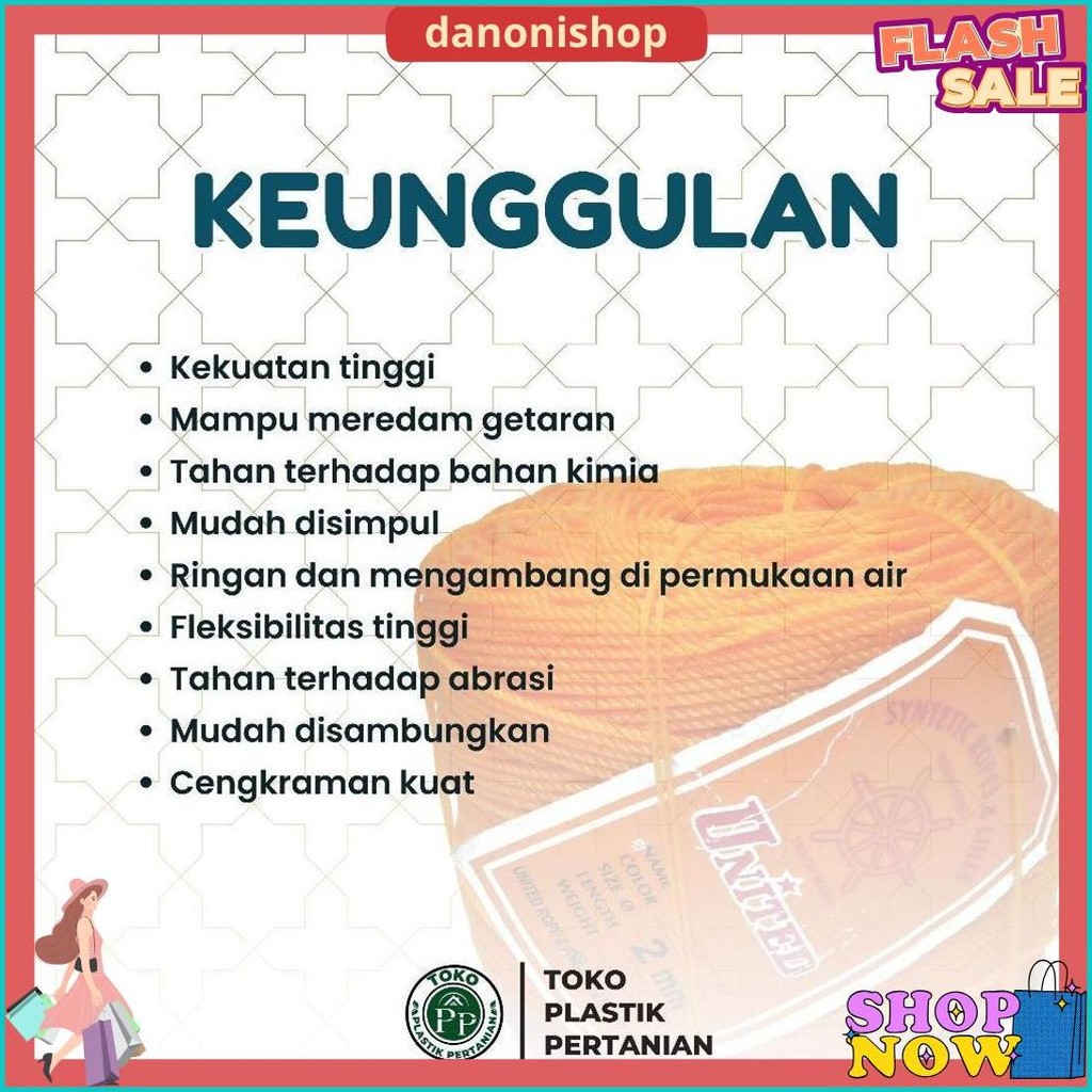 

Tali Tampar United Serbaguna Ukuran 1.5 Mm 1 Roll / Panjang 220 Meter Gratis Ongkir
