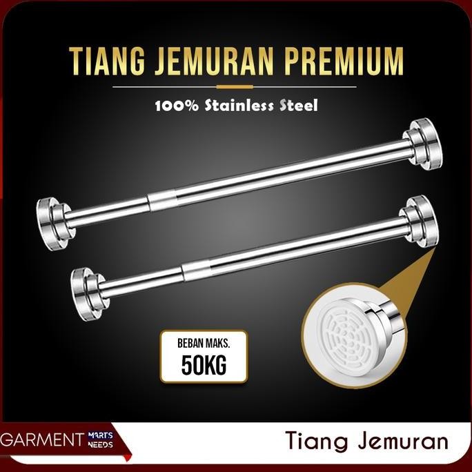 Tiang Jemuran Tempel Dinding Bahan Stainless Steel Tebal Kuat