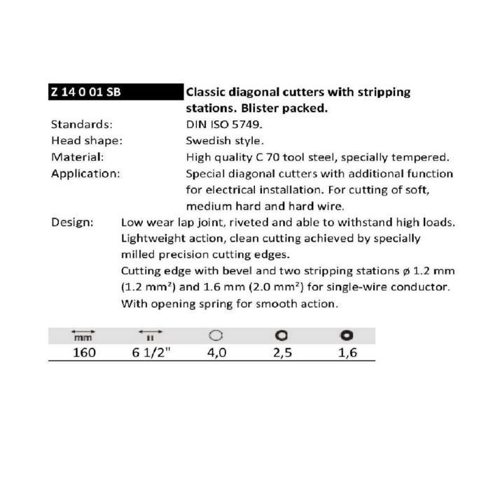 Tang Classic Diagonal Cutters Wiha