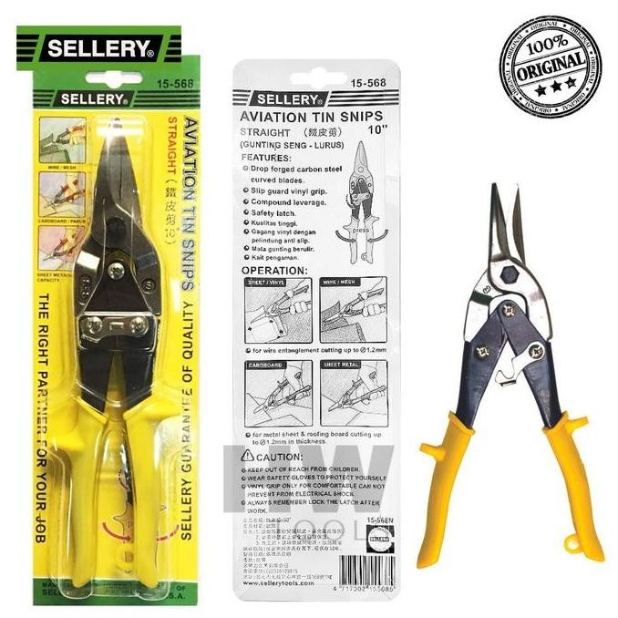 AVIATION TIN SNIP HOLLOW GUNTING SENG BAJA RINGAN LURUS 15-568 SELLERY
