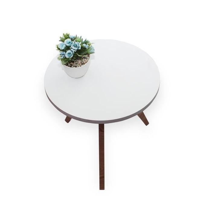 Meja Bulat Minimalis/Meja Bundar Coffee/Round Table Scandinavian Sudut Allshop