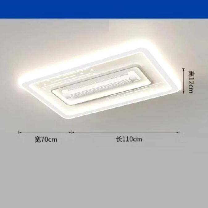 Lampu gantung plafon kipas angin modern minimalis white