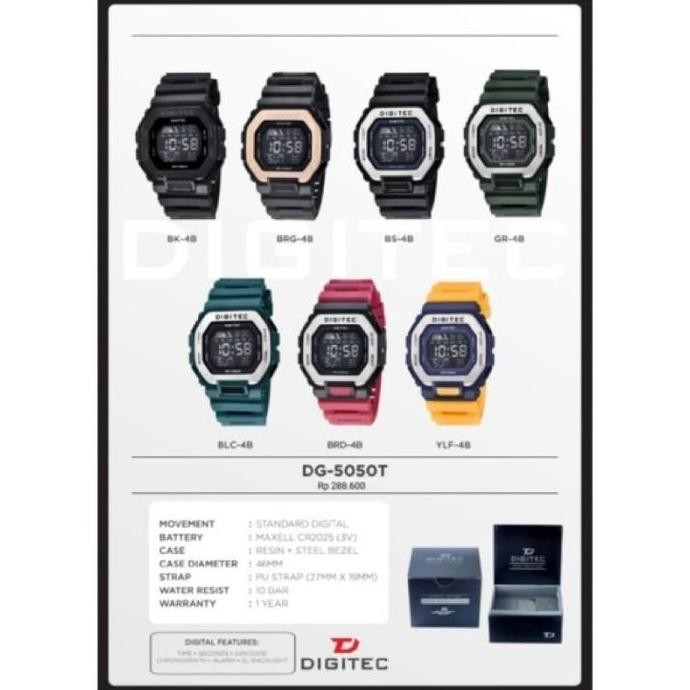 Jam Tangan Digitec Dg5050 Dg 5050 Dg5050T T 5050T Da Da5050 Mdg5050