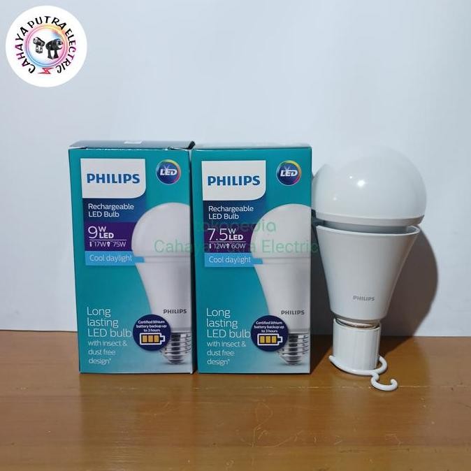 Philips Rechargeable 7,5W 9W / Lampu Emergency Philips - Putih