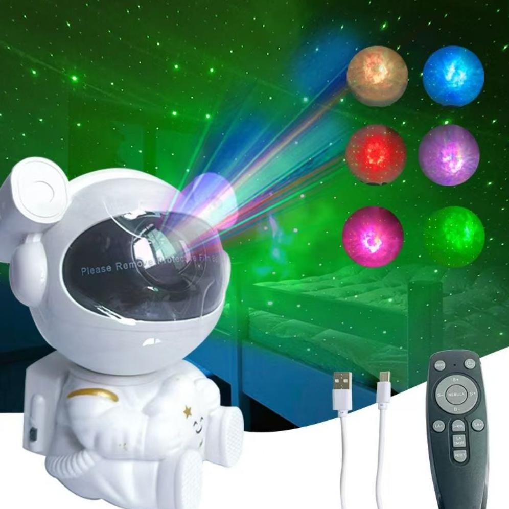 Lampu Starry Model Astronot /Lampu Tidur Proyektor Bintang Model Astronot