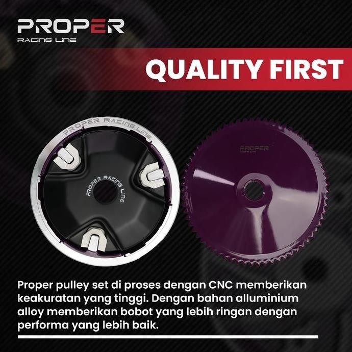 New  PULLEY SET PULLY RUMAH ROLLER PROPER RACING LINE AEROX 155 NMAX 155 LEXI 125 LX 155 NEW AEROX O
