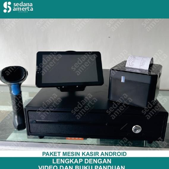 Paket Mesin Kasir Android Pos Tablet/Tab 7 Inch 3/32Gb - Paket Lengkap : Tab, Laci Uang/Cash Drawer,