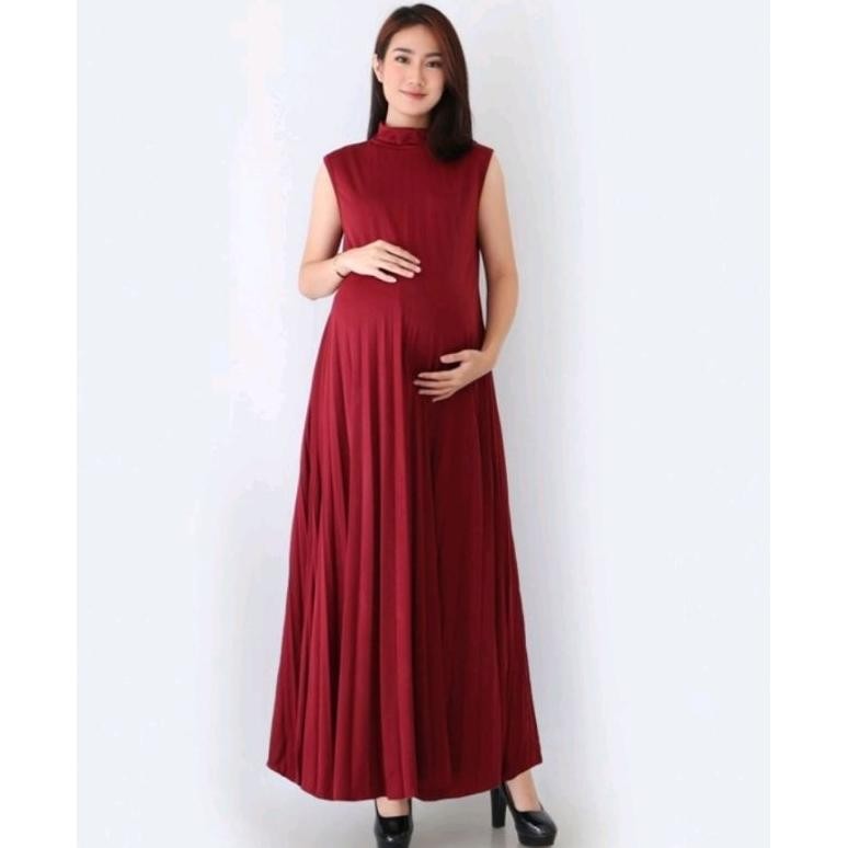 Terlaris | Terbaru | Best Seller | Termurah Gamis Maternity Plisket  Premium Super - Gamis Plisket B