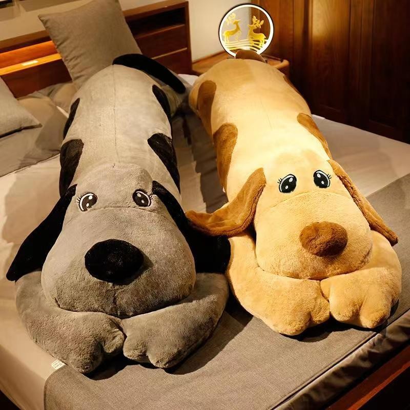 Bantal Anjing Plush Lucu Mainan Boneka Untuk Gadis Tidur Boneka Peluk Kaki Besar Plushie Tempat Tidur Yang Dapat Dicuci