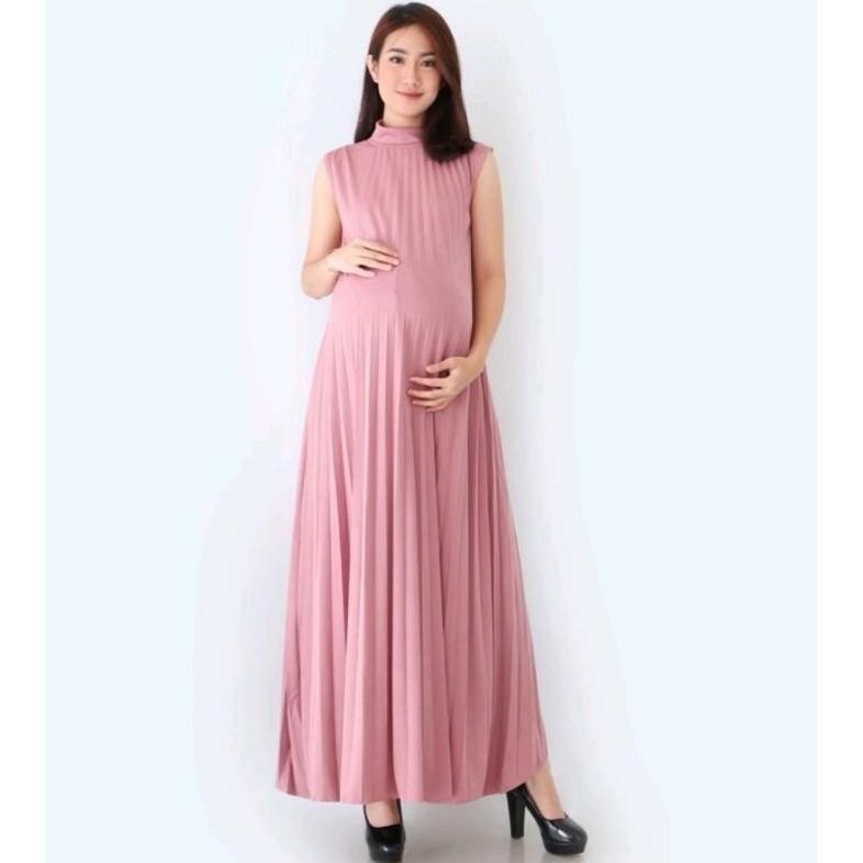 Terlaris | Terbaru | Best Seller | Termurah Gamis Maternity Plisket  Premium Super - Gamis Plisket B