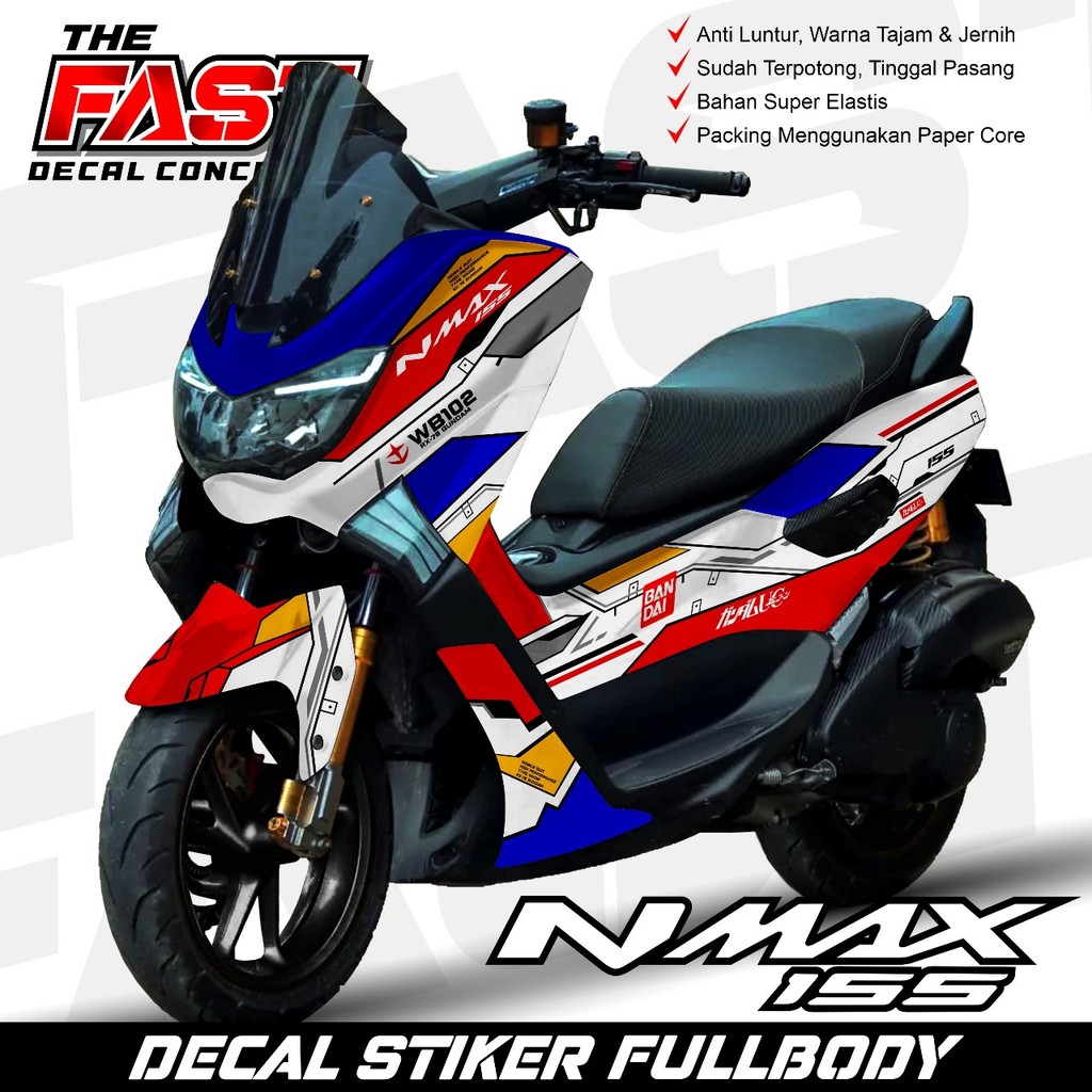 Decal Sticker Yamaha Nmax 155 Old GUNDAM Fullbody 2015-2019 Decal stiker nmax old GUNDAM / stiker nm