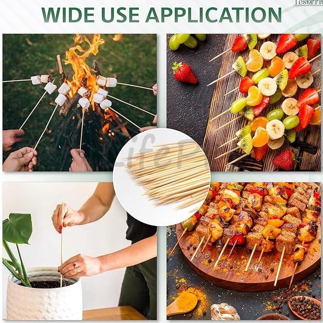 Bisa Cod Tusuk Sate Bambu 3Mm*15Cm 100Pcs / Tusukan / Cimol / Sosis / Tusuk Sate Panjang Tusuk Kenta