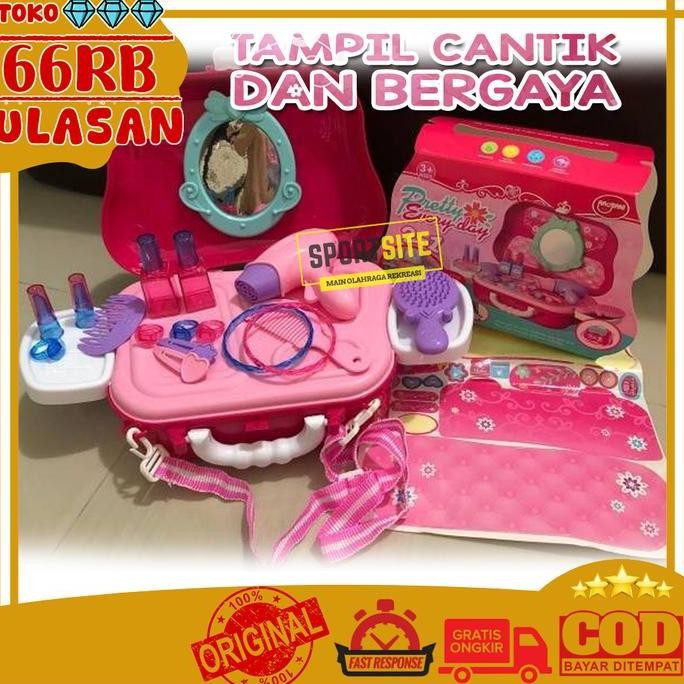 Fashion You Make Up Set Mainan Anak Meja Koper Rias Hair Dryer Lipstik