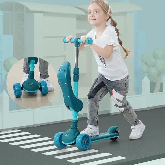 Skuter Anak Led Musik Roda 3 Scooter Kids Plastik