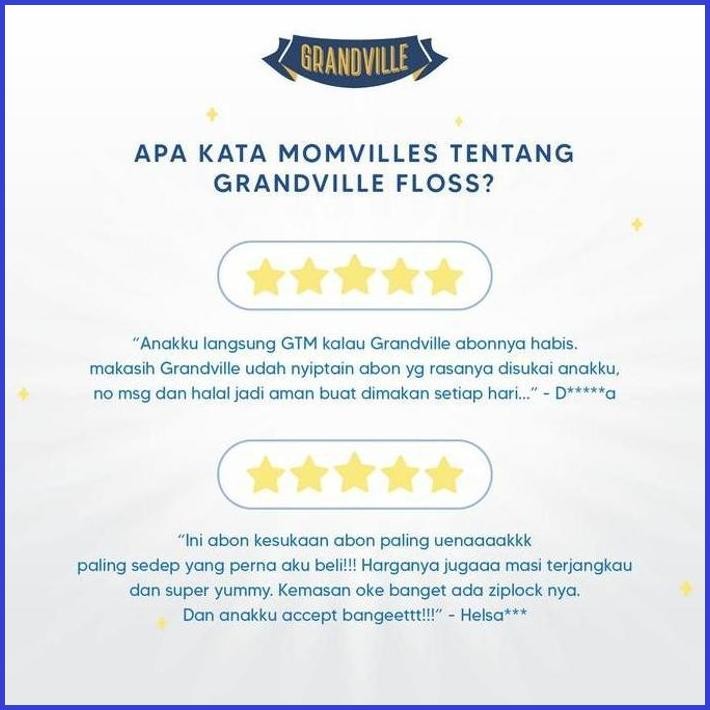 

[BUY 3 GET 3] GRANDVILLE ABON SAPI, AYAM & IKAN CRUNCHY TRIO MIX PACK FREE 3 TESTER