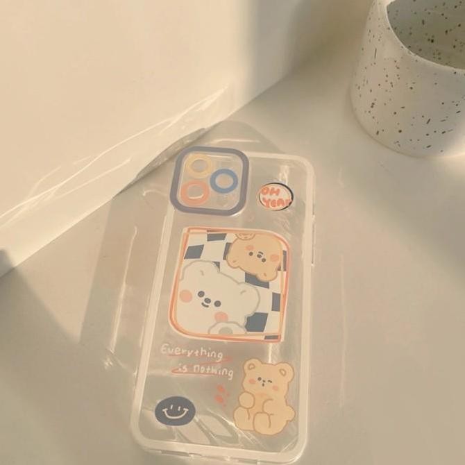 Casing Samsung A13 4G Case Cute Little Bear Transparant