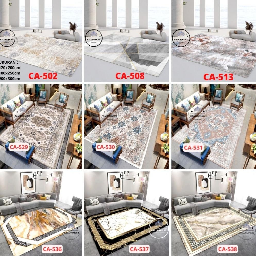 Karpet Lantai Eropa Import Polyester Anti Slip