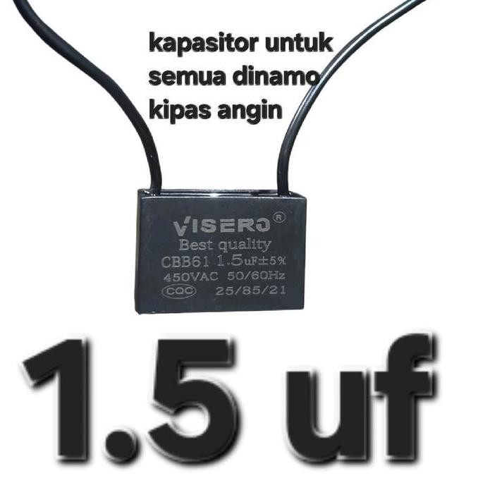 COD 1.5UF 1,5UF 1.5 UF 400V 450V 400 V VOLT KAPASITOR KIPAS ANGIN HEXOS