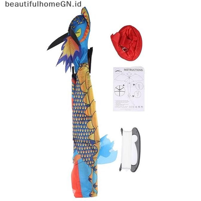 Cantik Layangan Nilon 3D Besar Layangan Flying Dragon Dengan Garis