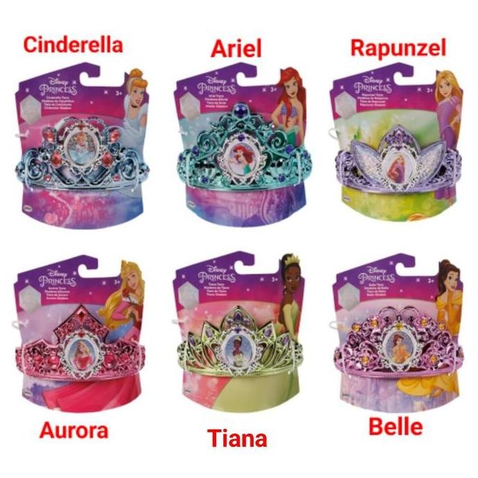Mahkota Tiara Princess Belle Aurora Ariel Rapunzel Bando Anak Disney