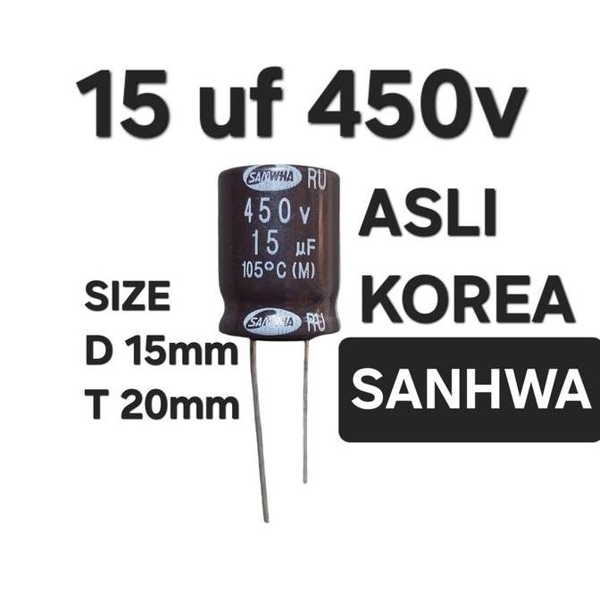 ( 15 UF 450V ) ELKO 15UF 15MIKRO 15 UF MIKRO STB DVD PSU 400V 450 ASLI