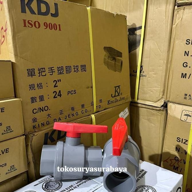 KDJ ball valve 2" stop kran 2" gate valve 2" stop keran pvc 2"