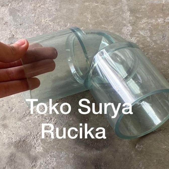 UNTUK MELIHAT AIR DALAM PIPA RUCIKA KENI 2" AW KENI TRANSPARAN KNEE 2" ELBOW 2" TRANSPARAN KENI TAND