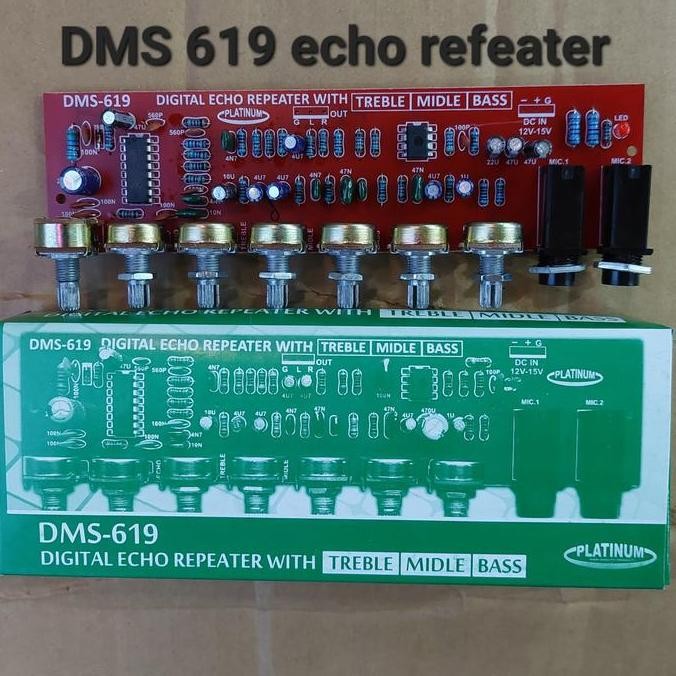DIGITAL ECHO REPEATER DELAY BASS MIDLE TREBLE DMS 619 TOA MIC DMS619