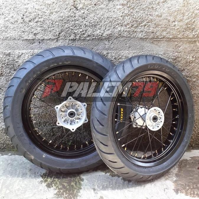 Ready  Wheelset Supermoto KLX 230 Paket Ban Velg 17 Tromol KLX230