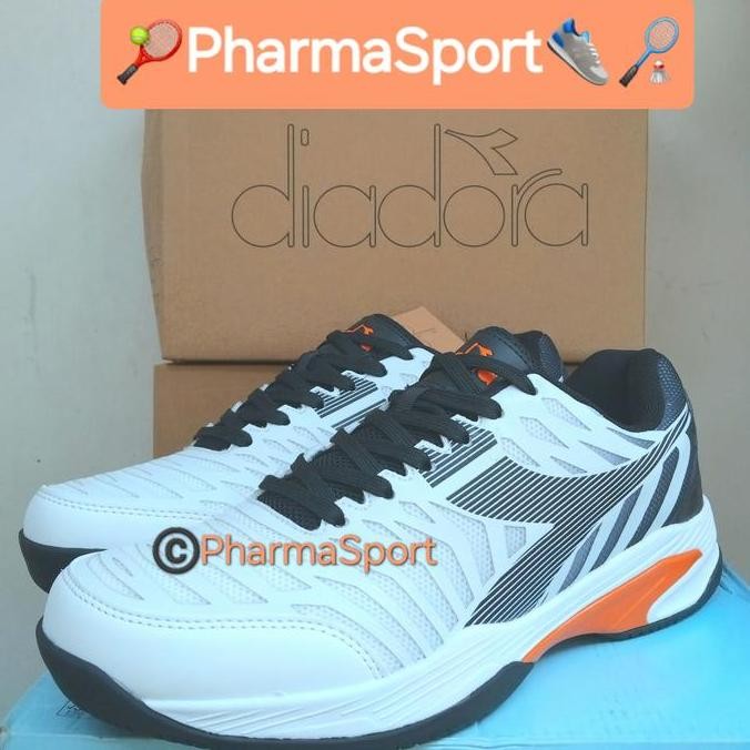 Promo Sepatu Badminton Tennis Diadora Putih Original BNIB COD