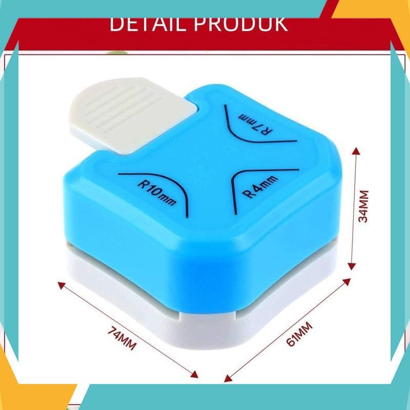 

Bisa COD 3 in 1 Round Corner Cutter Pemotong Sudut Corner Puncher Rounder Siku Pemotong Ujung Kertas Plastik pembolong kertas YQE-72