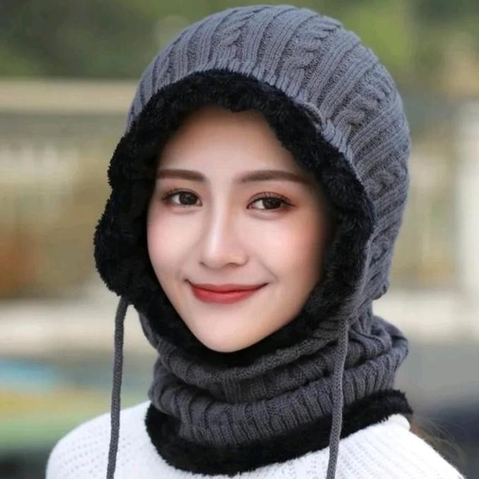 Topi hijab rajut wanita import