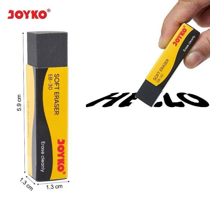

Penghapus Joyko EB-30 Sedang / Black Eraser Medium Stip Hitam Karet Bersih Ujian Exam [PER PCS] murah