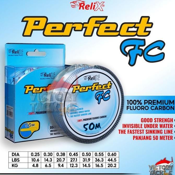 RELIX PERFECT FLUOROCARBON FC SENAR PANCING BENANG LEADER Ikan Jig Lure Mancing