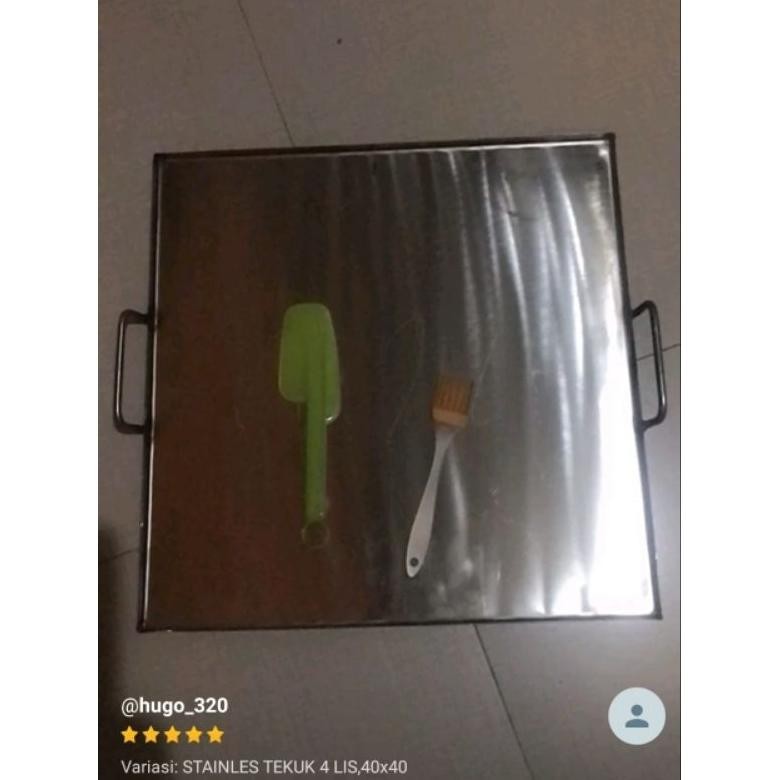 Bisa Cod Wajan Stainless / Wajan Roti Bakar / Wajan Kebab / Wajan Sosis / Bakaran / Pemanggang ||