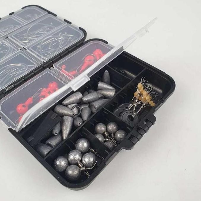 Kail Pancing Fishing Hook Tackle Box Set Perlengkapan Mancing 148 PCS