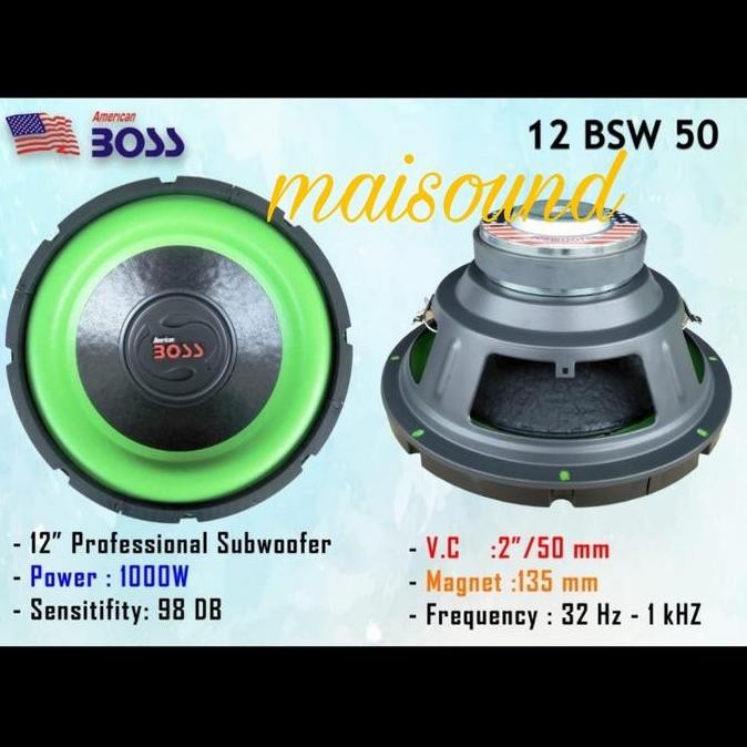 SPEAKER SUBWOOFER AMERICAN BOSS 12 BSW 50 12 INCH 12BSW50 12 BSW50