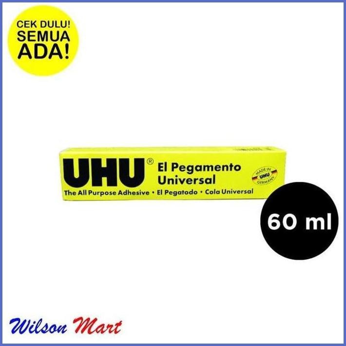 

STOCK NEW UHU LEM CAIR ALL PURPOSE ADHESIVE 60 ML TERLARIS