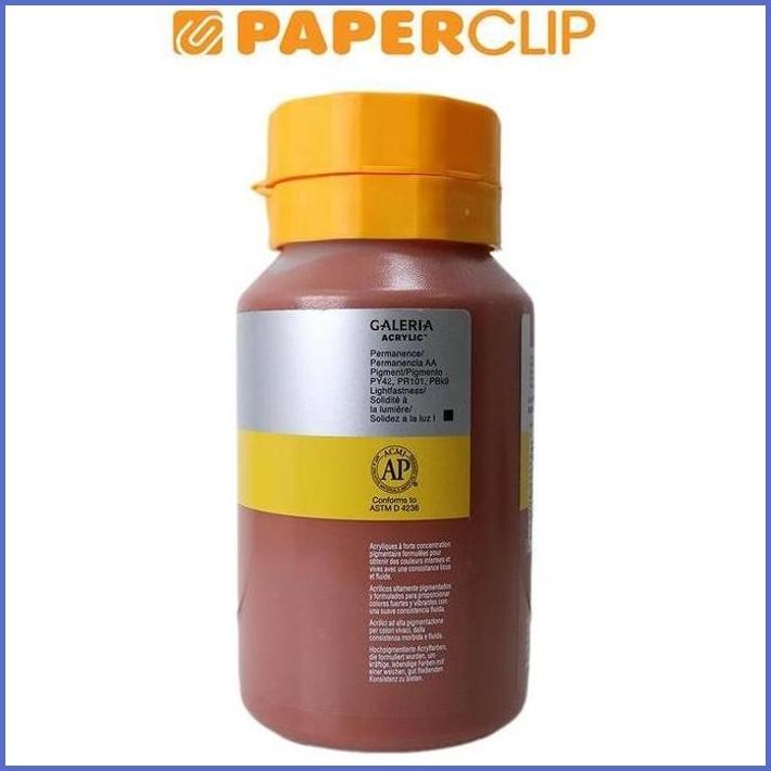 

STOCK NEW CAT ACRYLIC WINSOR&NEWTON GALERIA 500ML 2150077GAC BURNT SIENNA OPAQUE TERLARIS