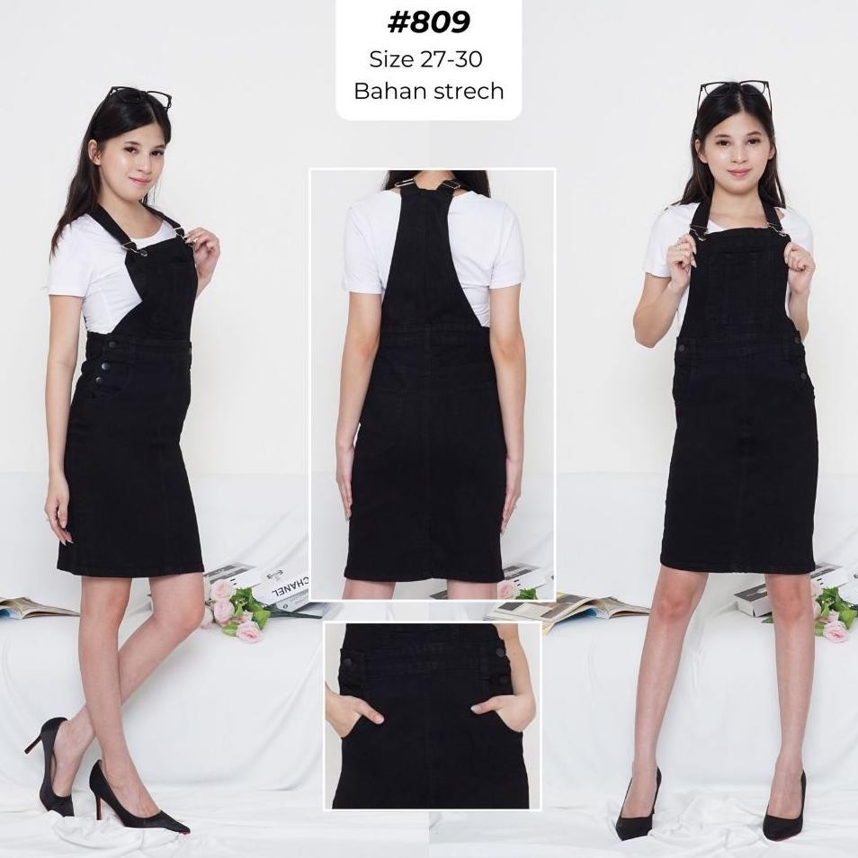 Overall Jeans Wanita Korean Dress Overall Dress Korean Style Rok Overall Pendek Jumpsuit Kekinian