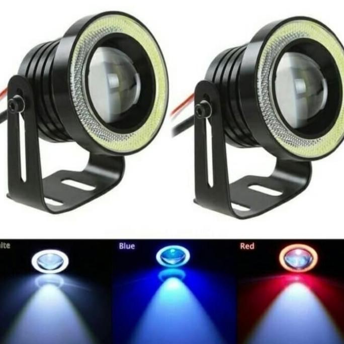 Lampu Led Foglamp Mobil TARUNA Projector Angel Eyes 89mm