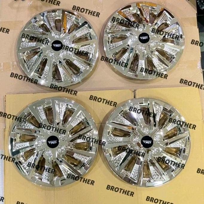 Dop Velg Mobil Ring 13 14 Dop Tutup Velg Mobil Universal full Chrome