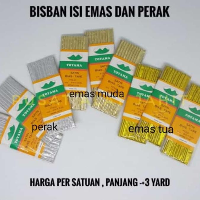 

Df202>> Bisban Lisban Pita Lis Bis Isi Baju Emas Perak Gold Silver Toyama